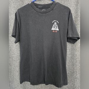 Black Short Sleeve Tee with Crew Neck and Graphic
